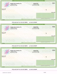 Custom quickbooks checks 3 0n a page